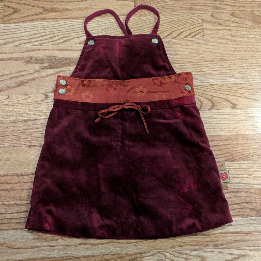 NWT Clayeux Velvet and Silk Jumper Dress
